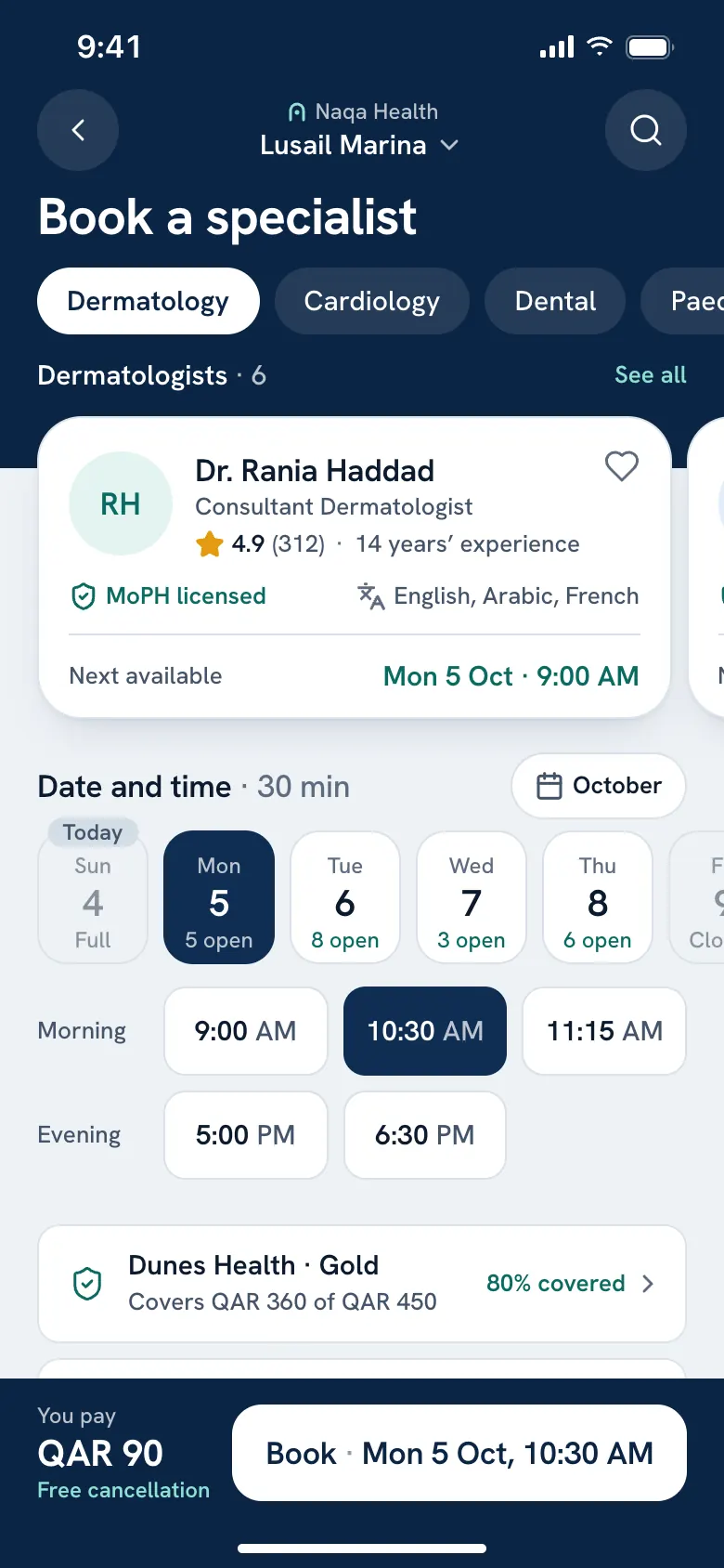 Clinic booking app