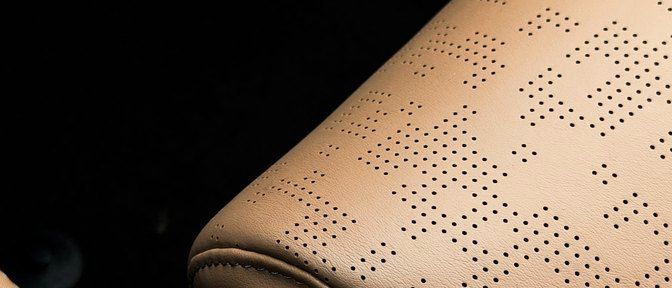 Cleaned perforated leather seat