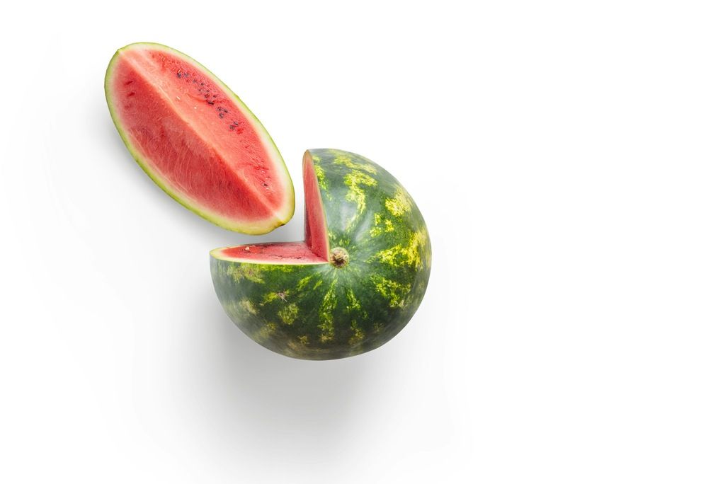 Mini watermelon with a cut wedge