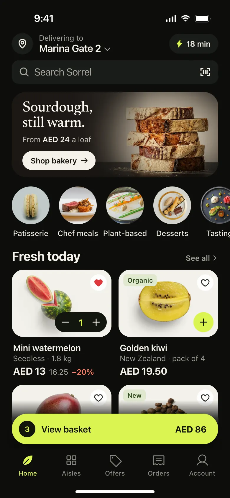 Grocery delivery app